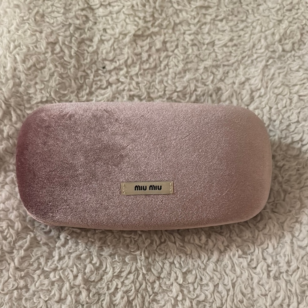 Miu Miu Pink Velvet Eyeglass Case